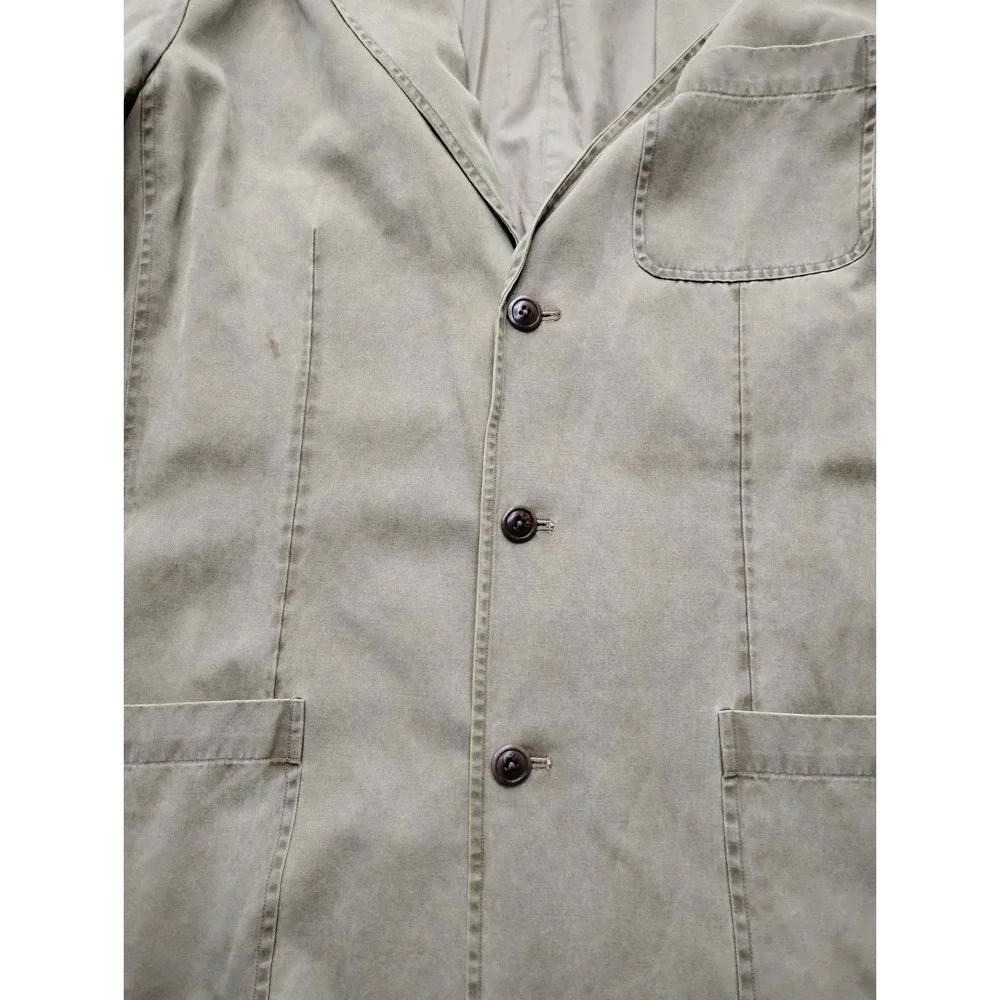 The Territory Ahead Jacket Men XLL Tall Tan Silk Cotton‎ Sport Jacket Blazer Vtg